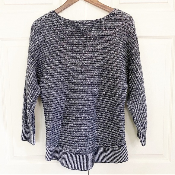 Banana Republic Chunky Ribbed Black White Sweater - Picture 5 of 6